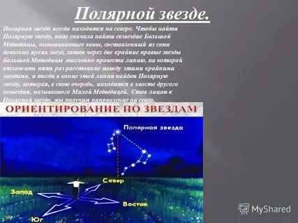 Какое направление показывает полярная звезда