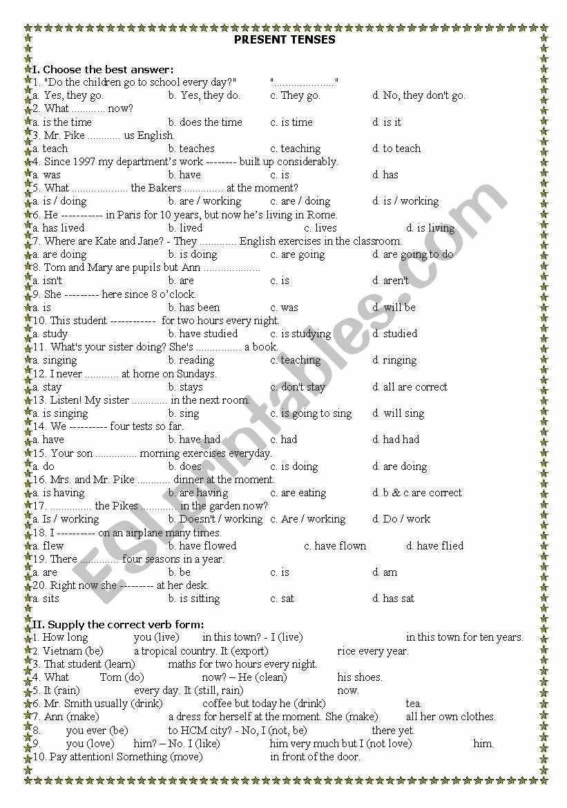 Тест по английскому языку revision Tenses. Present Tenses тест. Present Tenses тест Worksheet. Контрольная работа present Tense.