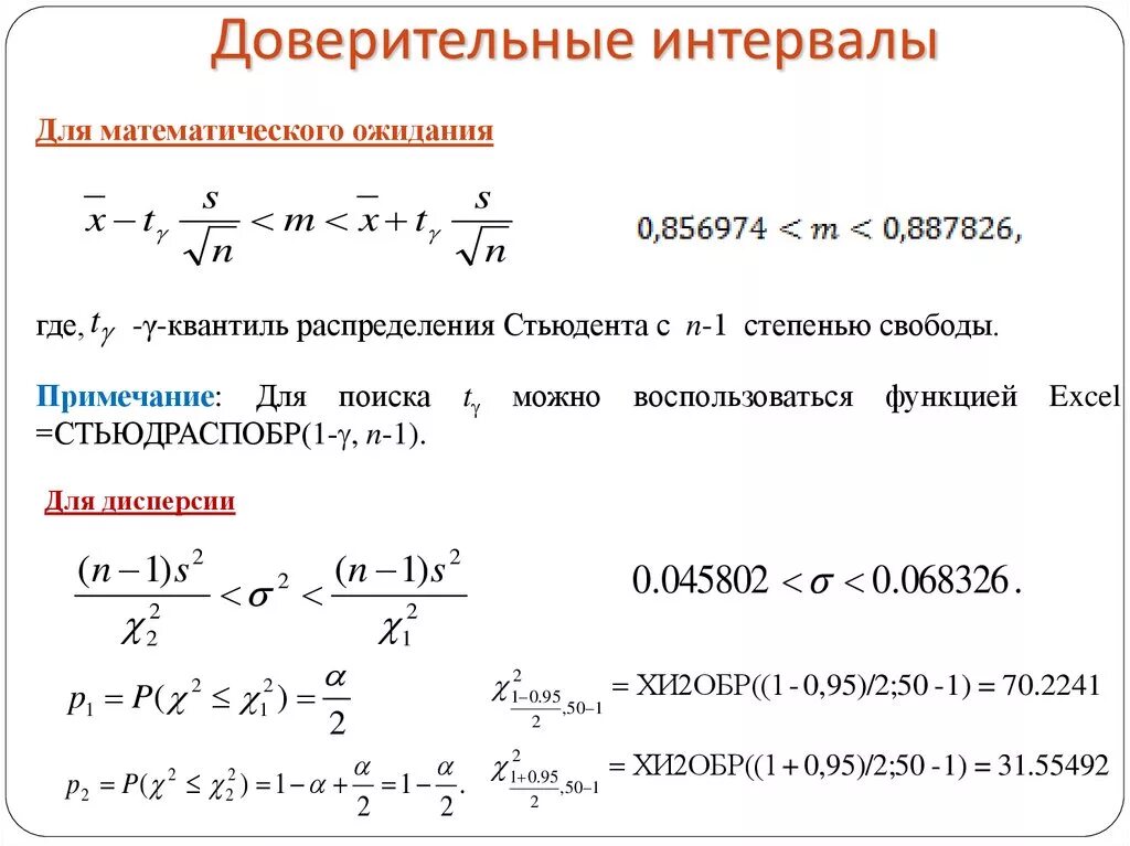 Доверительный интервал для оценки дисперсии формула. Что такое интервал в вероятности и статистике. Доверительный интервал пример. Доверительный интервал в статистике формула.