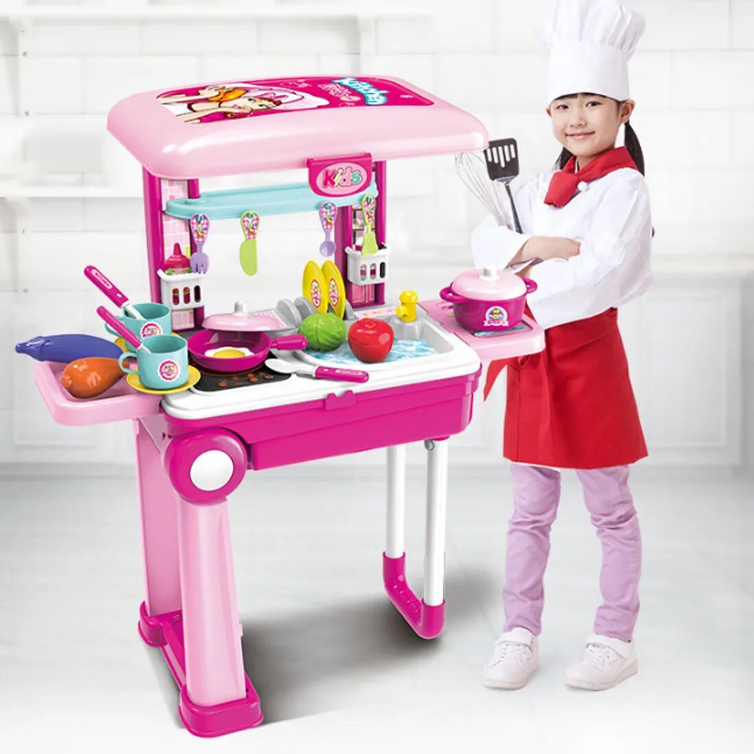 Кухня Kitchen Play Set Xiong. Детская кухня Китчен сет. Детская кухня Kids Chef чемодан. Chef Kitchen Set набор.