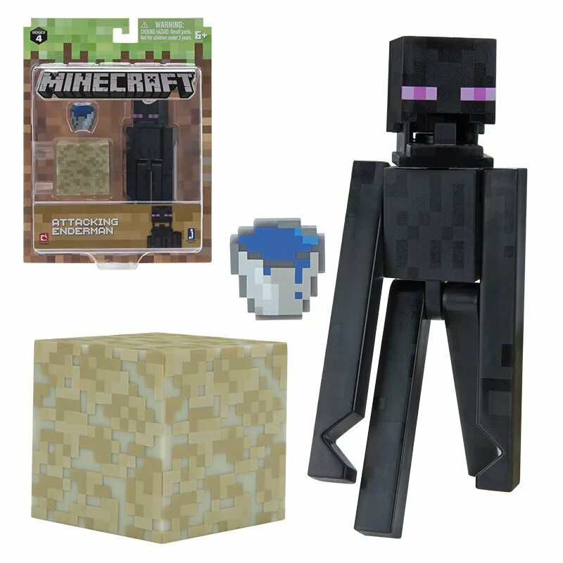 Житель майнкрафт купить. Фигурки героев Minecraft Enderman Странник края с аксессуарами 8см tm16500. Фигурки майнкрафт Jazwares.