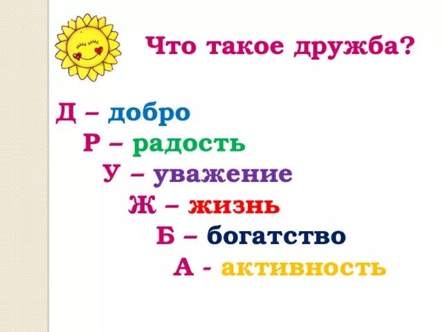 Д добро ж. Дружба. С др. Дружба это определение. Слово Дружба.