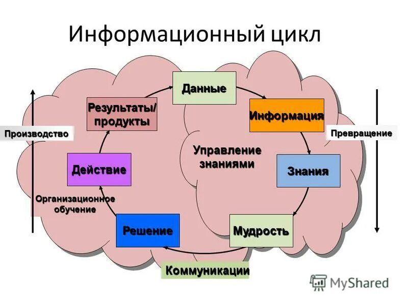 Информационный цикл. Этапы жизненного цикла информации. Этапы информационного цикла. Информационный цикл в управлении.