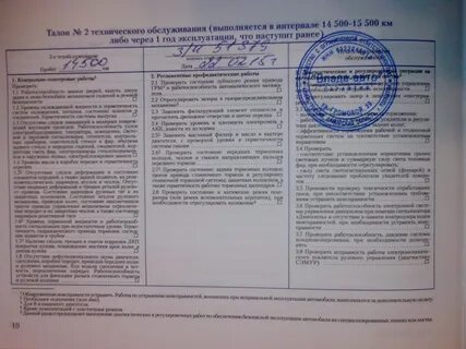Операции технического обслуживания