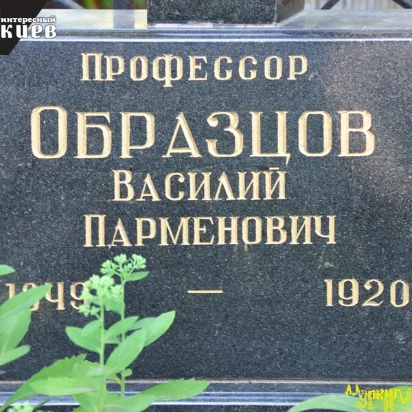 В п образцовым. В П образцов. Лукьяновское кладбище.