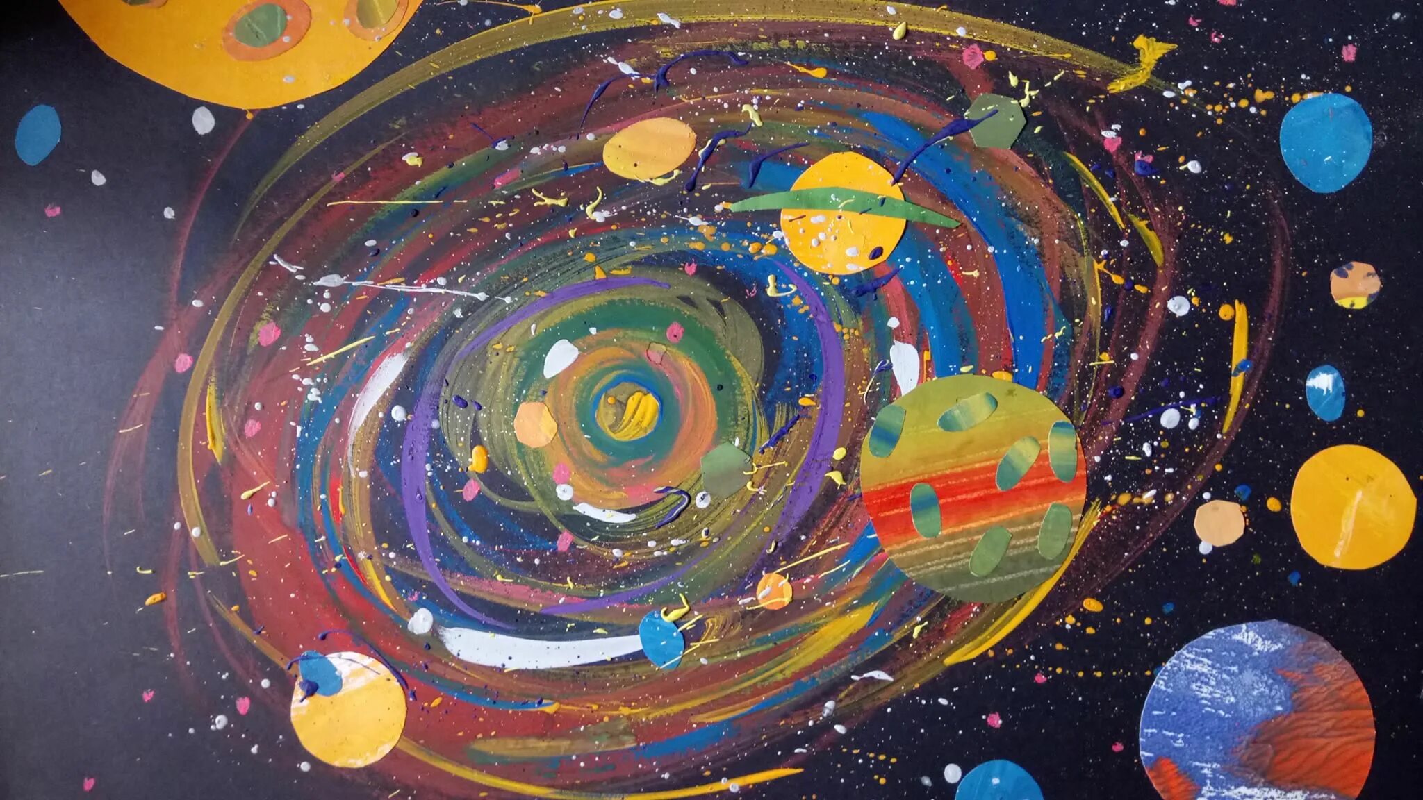 Цветная планета. Разноцветная Планета. Картина космос. Композиция космос. Вселенная для детей.
