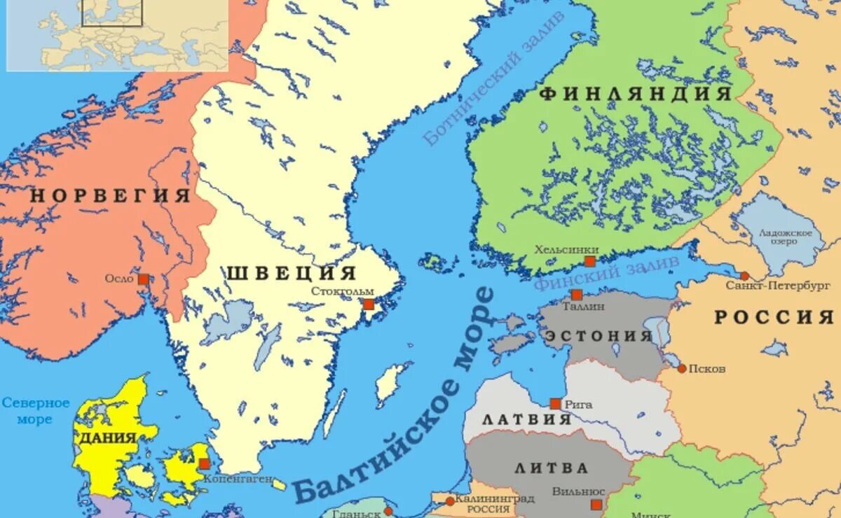 Балтийское море страны вокруг