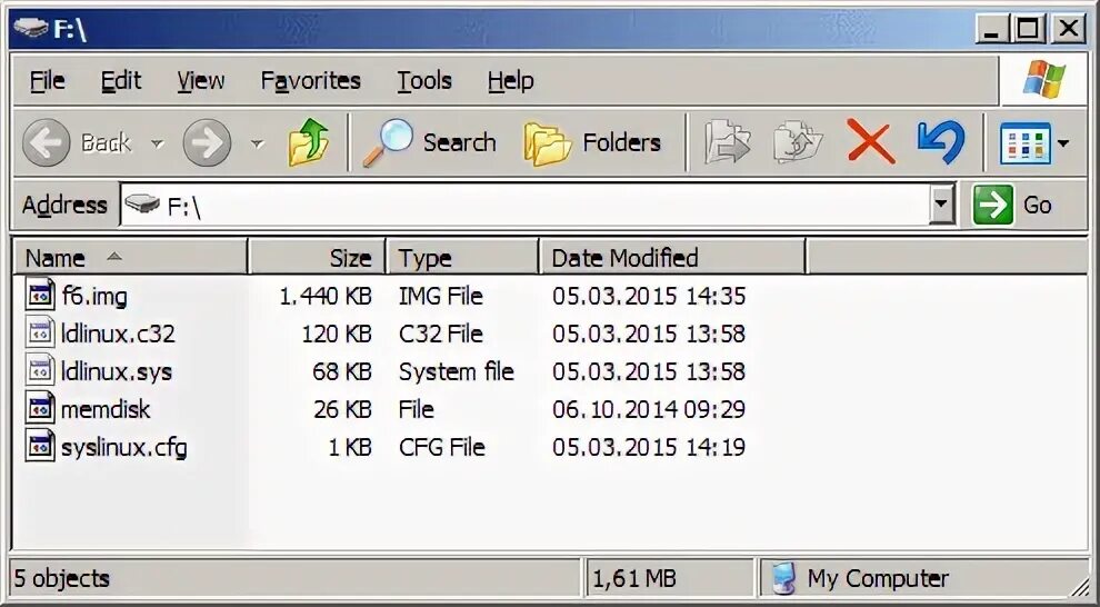Отсутствует файл txtsetup