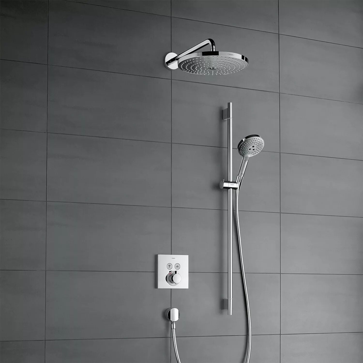 Встроенный смеситель для душа с лейкой. 15763000 Hansgrohe. 91817 Hansgrohe.