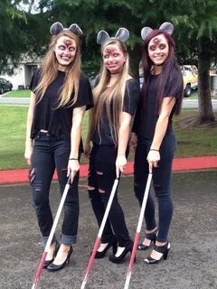 Three Blind Mice scary Halloween costume Funny Group Halloween Costumes, Sc...