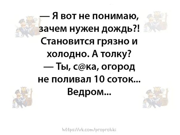 Анекдоты дождь пошел. Зачем ну́ну́жен дождь. Зачем нужен дождь. Нужен дождь. Слабый дождь анекдот.