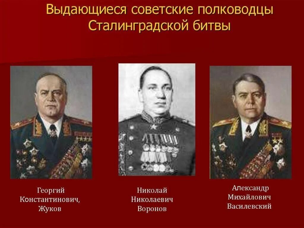 1942 Военачальники Сталинградской битвы. Военноначальник Сталинградской битвы. Битва под Сталинградом командующие. Выдающиеся полководцы Сталинградской битвы. Героев вов отличился в ходе сталинградской битвы