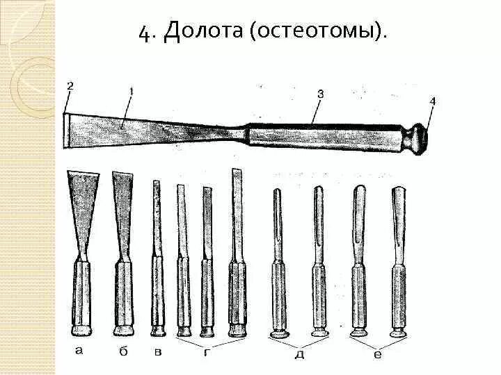 Долото хирургическое желобоватое и плоское. Долото хирургический инструмент плоское и желобоватое. Части стамески криминалистика схема. Остеотом хирургический инструмент.