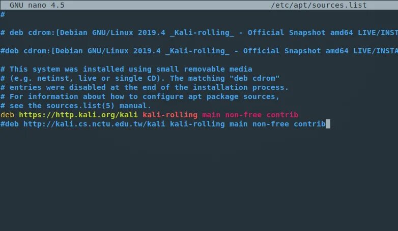 Репозитории kali. Linux repository. how to see my repo list in kali linux.