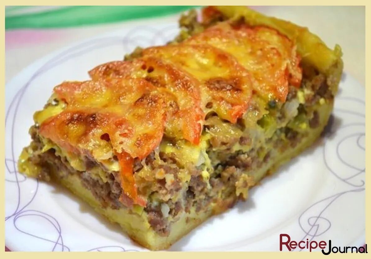 Картофельный пирог с фаршем