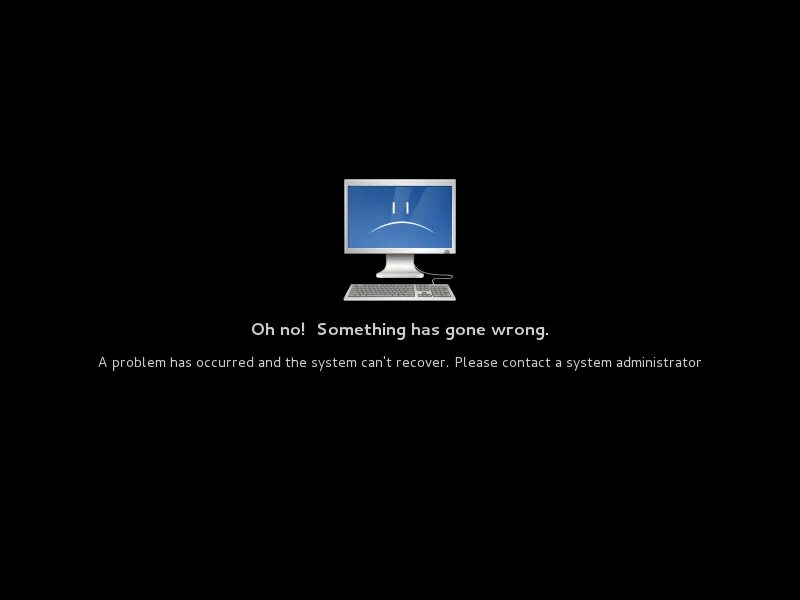 Something has broken. Something has broken. Something has broken. Oh no something has gone wrong ubuntu. Light inside is broken.