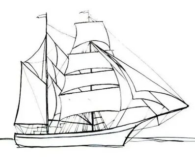 Корабль рисунок карандашом