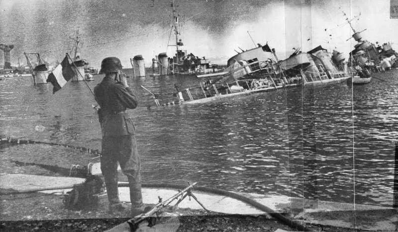 Французский флот в Тулоне. Страсбург в Тулоне 1942. Toulon var Marine 1942. Strasbourg in Toulon 1942. 27 ноября 1942