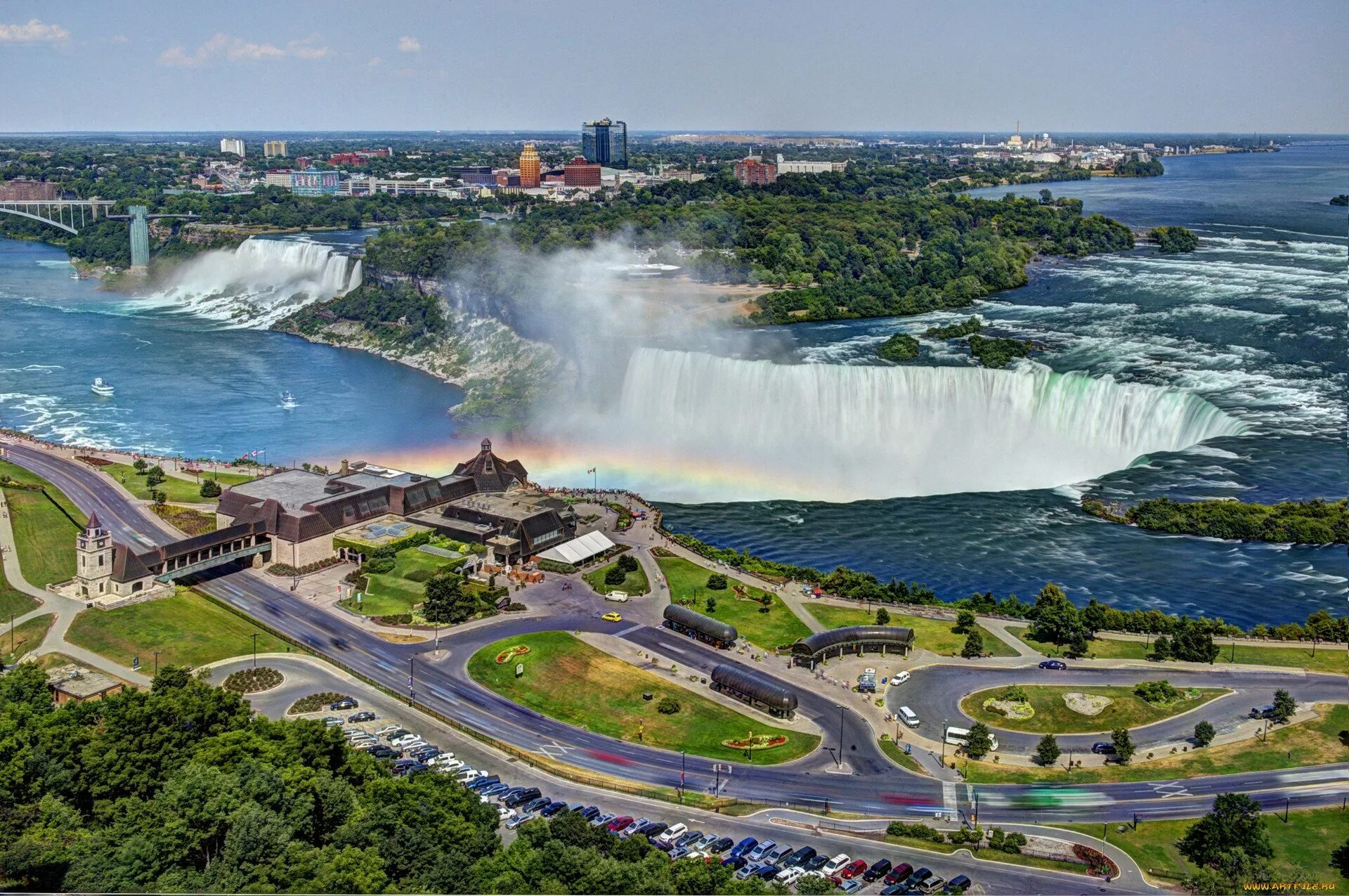 Большой ниагарский водопад. Ниагара Фоллс Канада. Ниагарский водопад - Niagara Falls. Ниагара Фоллс Онтарио. Ниагара-Фолс (Онтарио).