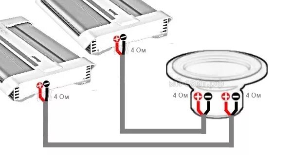 Схема подключения моноблока. Усилитель 4 Ома саб 2 Ома. Усилитель 4 Ома сабвуфер 1.1 ом. 4+4 Ома сабвуфер. Aura 801w в 2 Ома.
