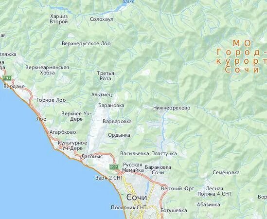 Горное лоо карта. Вардане на карте Краснодарского края. Лоо и Дагомыс Лазаревское на карте. Дагомыс на карте Краснодарского края. Лоо Краснодарский край карта побережья.