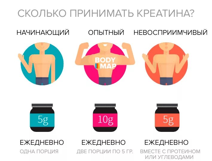 Сколько надо креатина в день