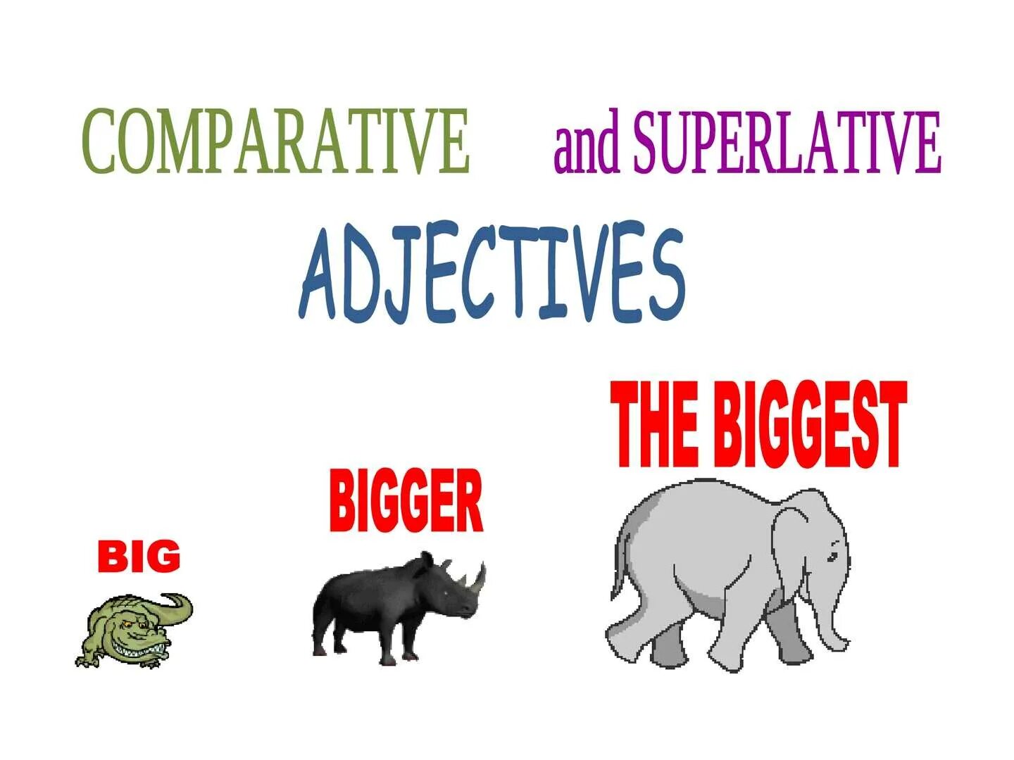 New comparative and superlative. Comparatives and Superlatives. Comparatives animals. Friendly Comparative and Superlative.