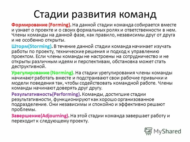 Как называется первый этап развития команды. Этапы развития команды. стадии формирования команды. стадии развития команды. этапы развития команды проекта.