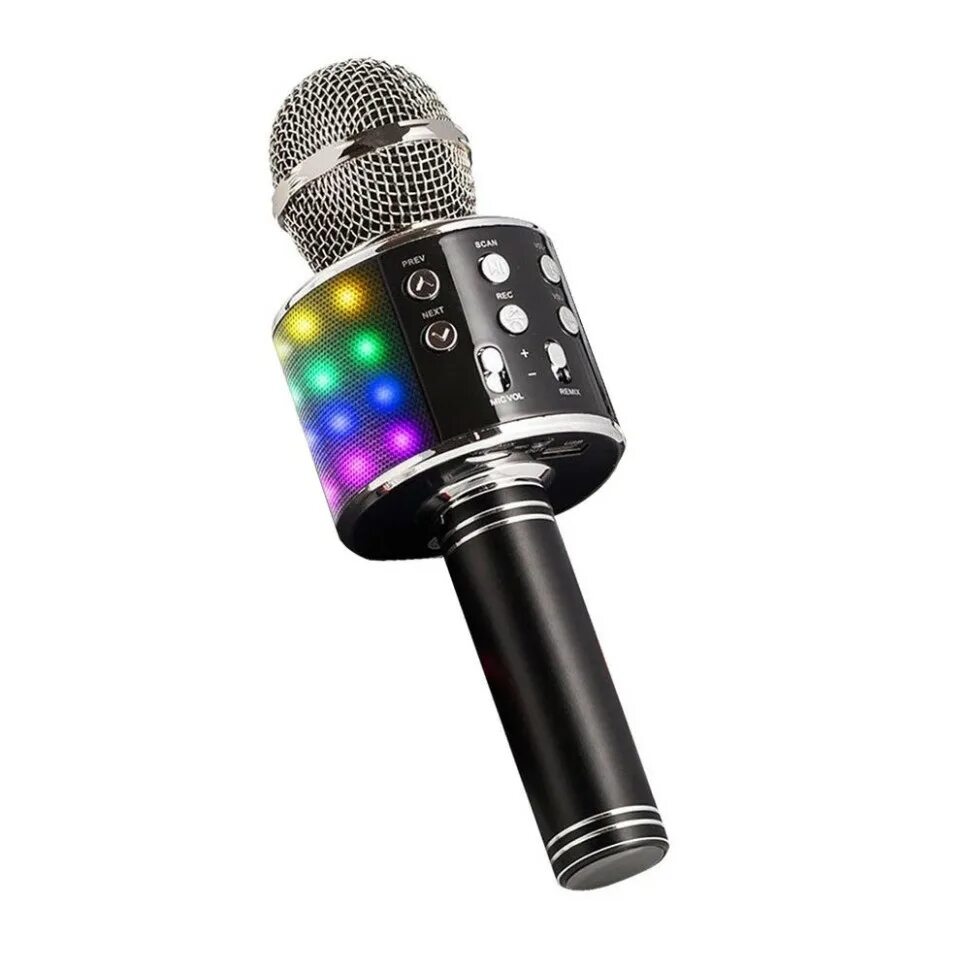 Wifi микрофон. Микрофон l858. микрофон беспроводной ws-858. караоке микрофон ws-858. wster ws-858 черный.