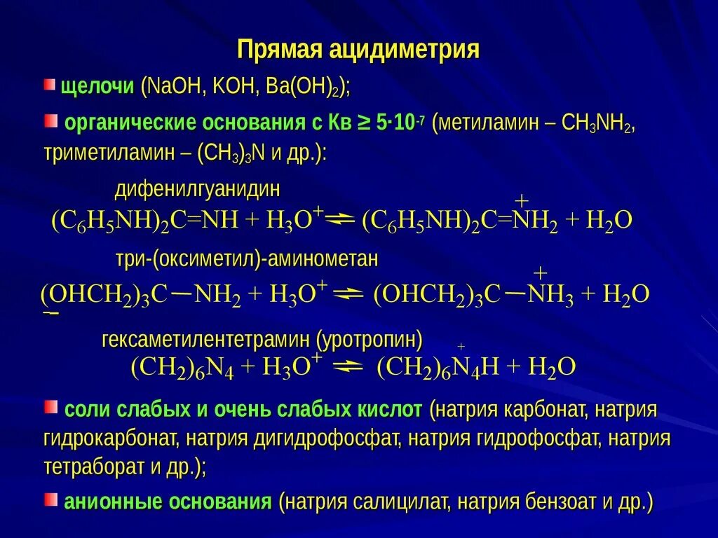 Свойства соединений naoh. Рабочий раствор метода ацидиметрии. Сульфаниламиды ацидиметрия. Методы титрования ацидиметрия. Натрия гидрокарбонат ацидиметрия.