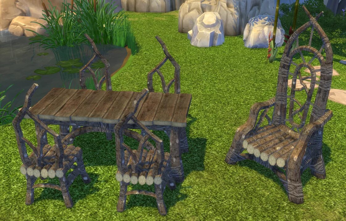 Симс 4 мод деревья. Sims 4 мебель ведьмы. sims 4 conversion medieval мебель. sims medieval эльфы. симс 4 эльфийская мебель.