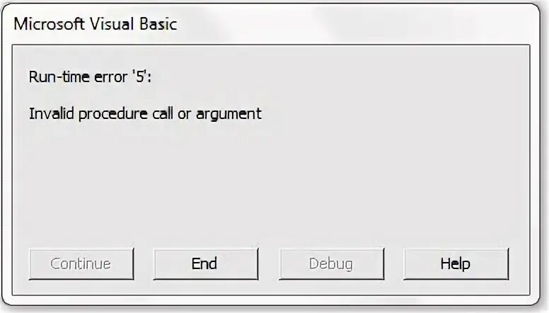 Sets error