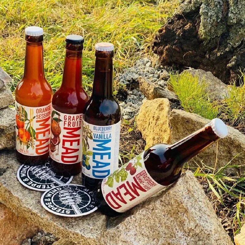 Степь и ветер пивоварня. Медовуха мёд и ежевика. Медовуха steppe wind. Крафтовая медовуха. Крафтовое пиво смузи.