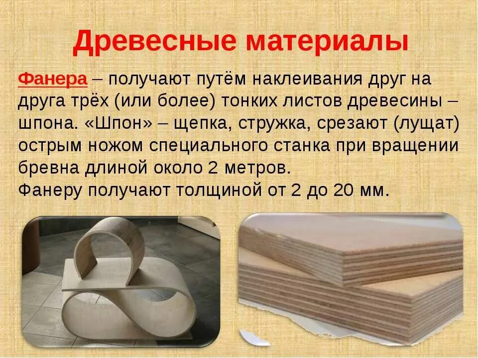 Материал который получают путем. Фанера древесные материалы. материалы изготовленные из древесины. фанера презентация. древесный материал получаемый из шпона.