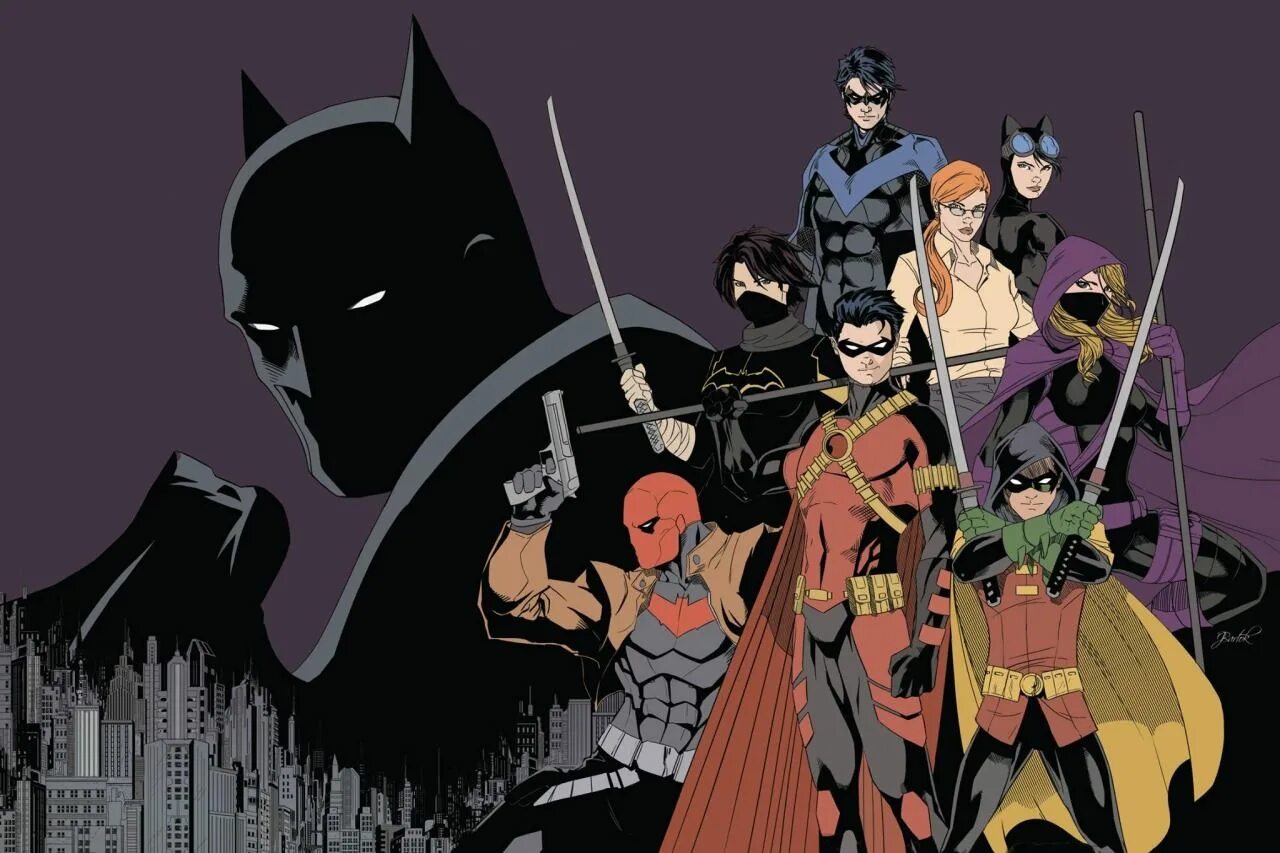 Готэм кнайт Бэтгерл. Gotham Knights bat Family. Bat Family арт. Gotham Knights Batgirl.