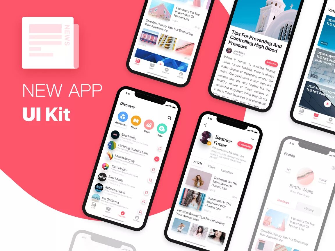 New app here. News app. Приложение News. News app Design. UI Kit app.