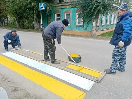Разметка тротуар