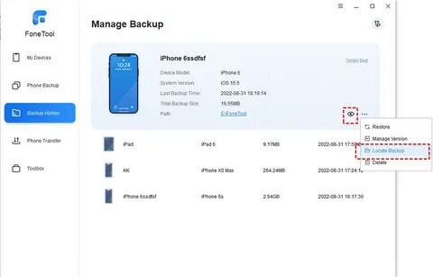 Iphone backup