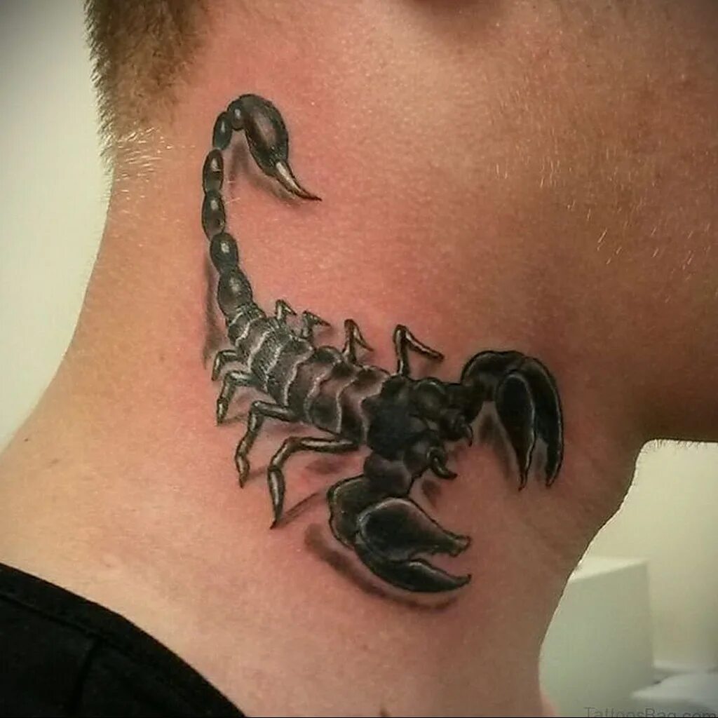 Тату скорпион. Тату на шее сбоку скорпион. Тату на шее мужские. Скорпион на шее. Тату скорпион на шее для мужчин.