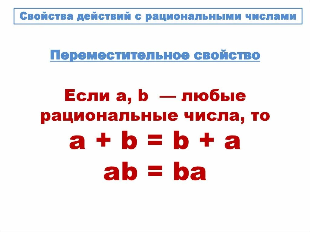 Тема арифметические действия с рациональными числами. Свойства действий с рациональными числами. Свойства рациональных чисел. Основные законы действий над рациональными числами. Основные свойства действий с рациональными числами.