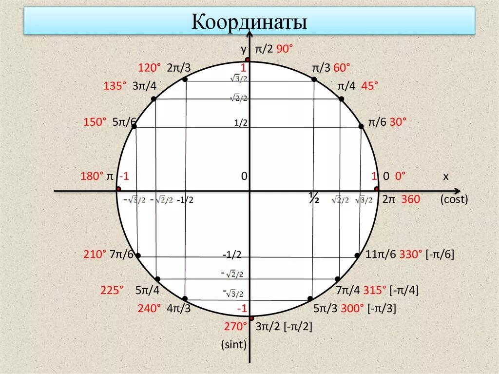 Тригонометрическая окружность 4п. Тригонометрический круг -3π/2. Числовая окружность тригонометрия 3п. Синус 45 тригонометрический круг.