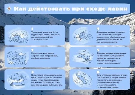 Правила поведения во время лавины