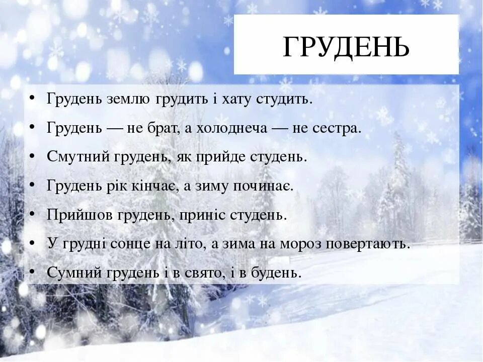 Февраль на укр. Пословицы на украинском про зиму. Грудень картинки. Пословицы на украинской мове про зиму. Грудень.студень.