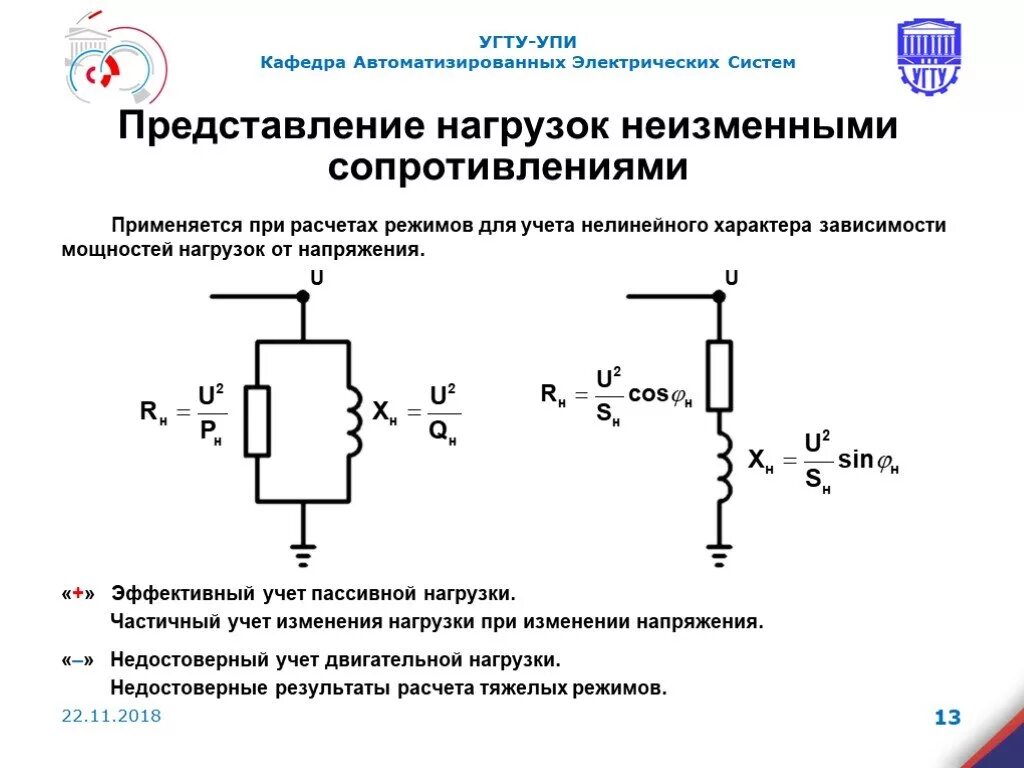 Представление нагрузки в Эл. Сетях. Способы представления нагрузок электрических сетей. Универсальный последовательный Интерфейс. Нелинейная электрическая нагрузка.