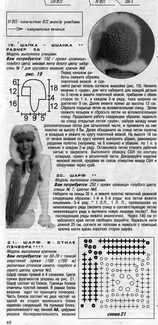 Вяжем ушанку спицами
