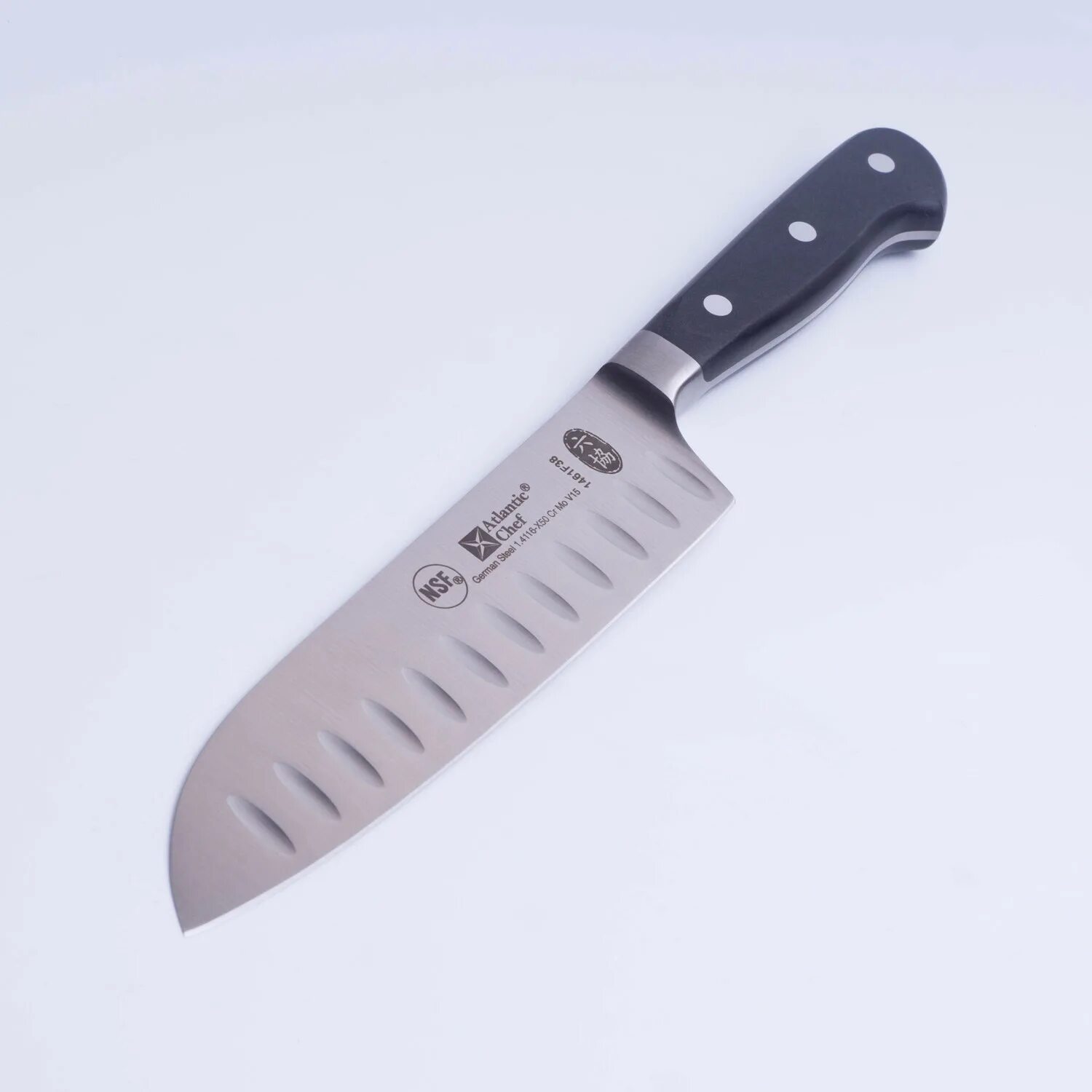 Ножи 10 см лезвие. Sdpk04 нож кухонный сантоку 18см Swiss Diamond. Атлантик шеф ножи. Нож сантоку 18 см. Нож кухонный поварской 21 см цвет Atlantic Chef.
