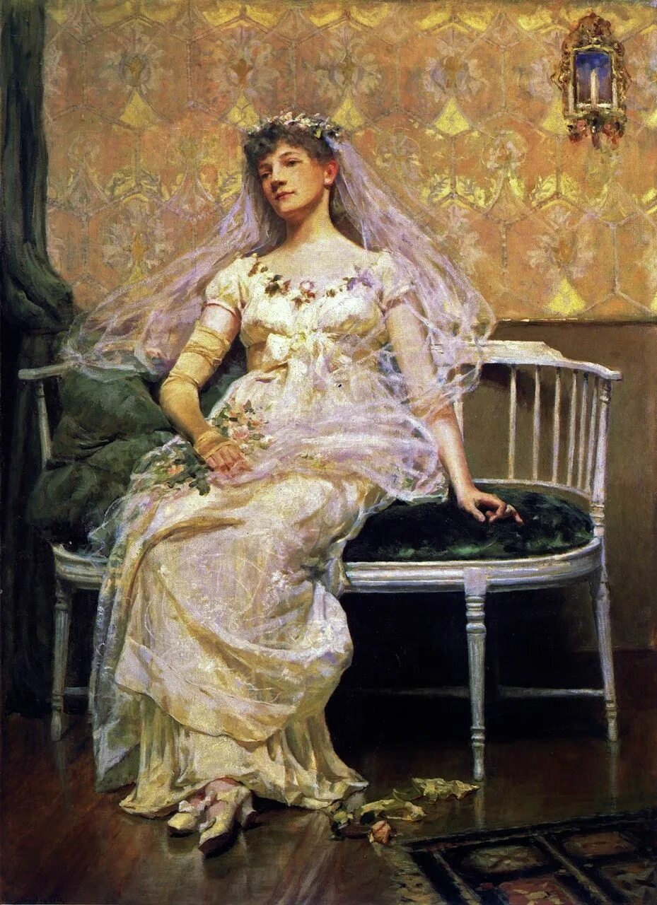 Картина невеста. Ф. журавлёв "после венчания" 1874. Иван Семенович Куликов - "убор невесты. Портрет невесты 19 век. Художник Журавлев невесты.