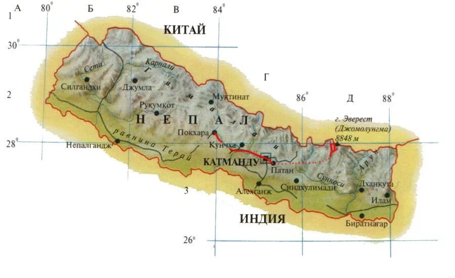Расположение горы Эверест на карте. Непал Эверест на карте. Непал гора Эверест на карте. Гора Джомолунгма Эверест на карте.