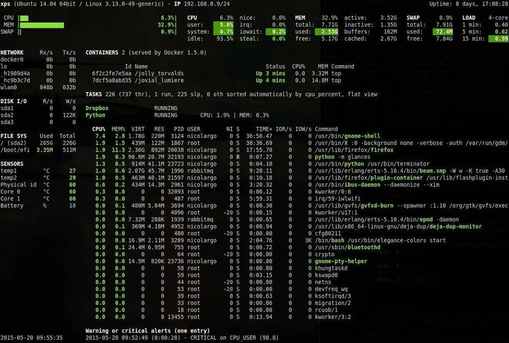Оперативка linux