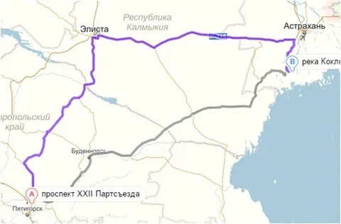 Пятигорск астрахань расстояние на машине